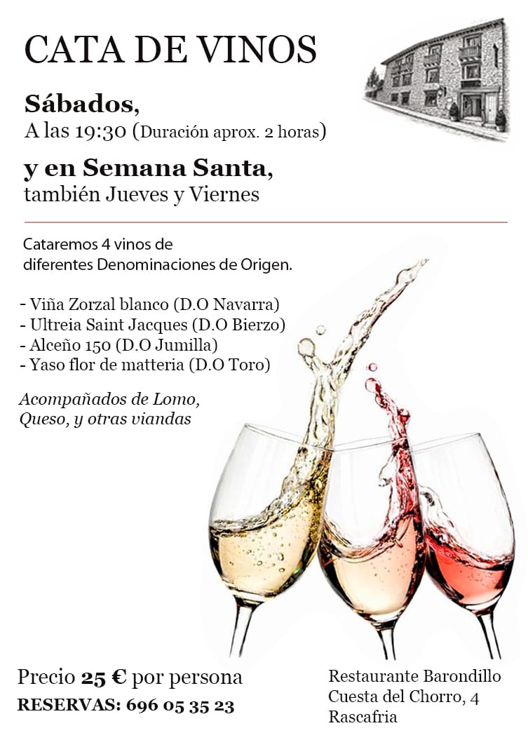 Cata de vinos Rascafria